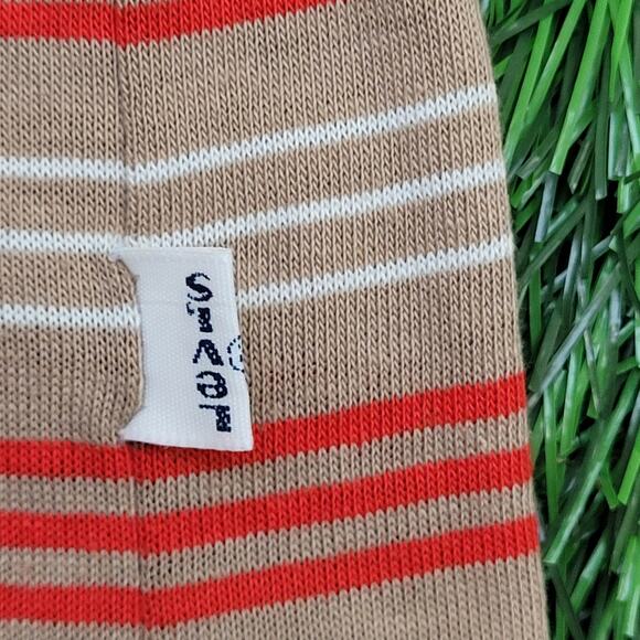 Vintage 80s LEVIS Stripes Polo Shirt M/L 21x27 Brown - Picture 12 of 12